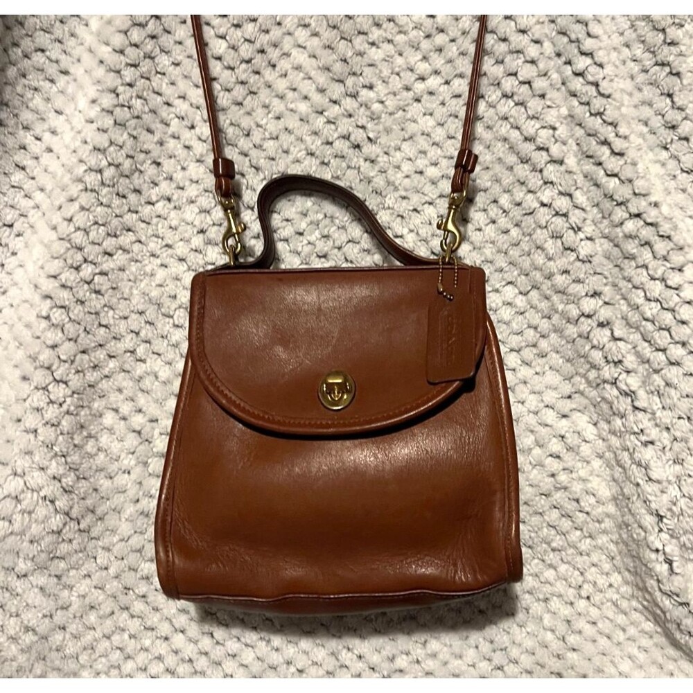 Vintage Coach Regina Leather Bag 9983 British Tan Great Cond. Minor Marks/Wear